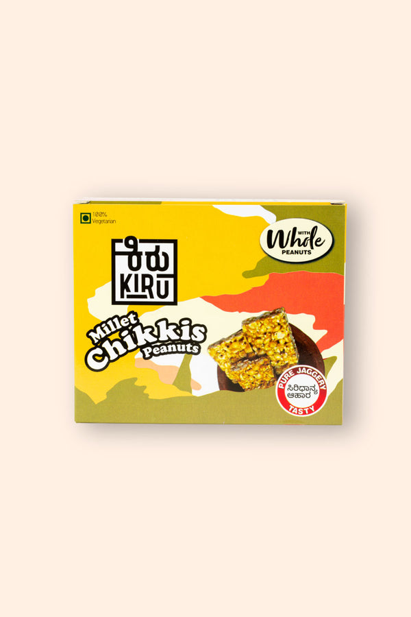 Millet Chikki Bar | Peanut Bar - Kiru Big Box (30 bars)
