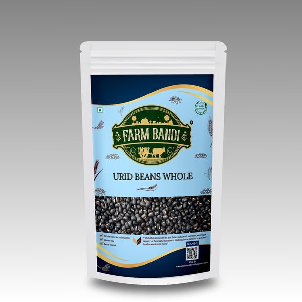 Urad / Urid Beans Whole / Black Gram 2.5 Kg - Farm Bandi