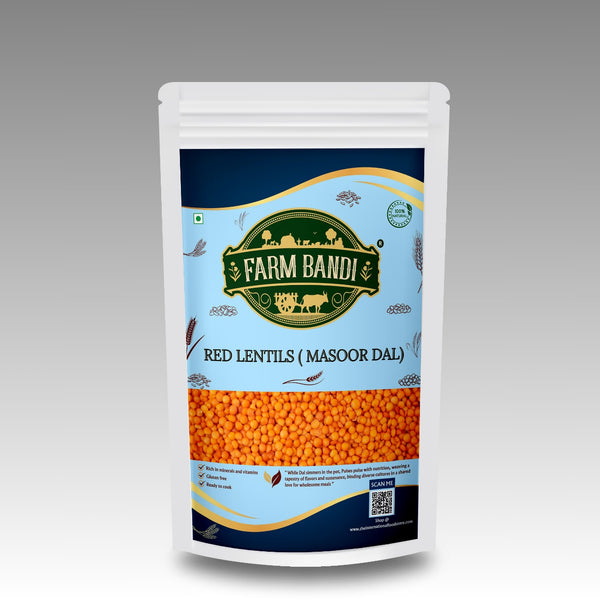 Masoor Dal, Red Lentils 2.5 Kg - Farm Bandi
