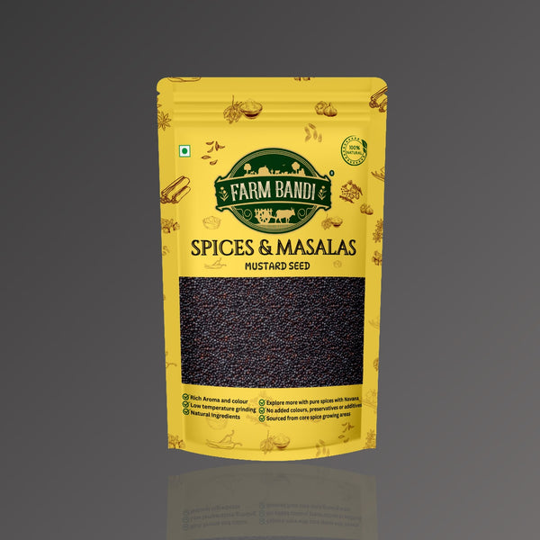 Mustard Seeds (Brown) 500 grams - Farm Bandi