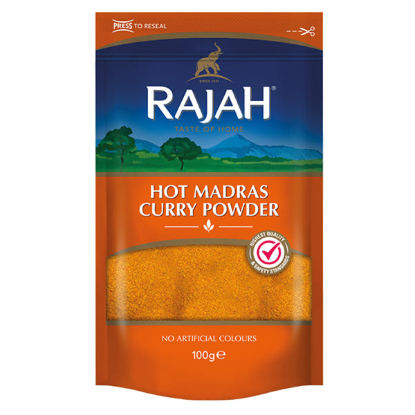 RAJAH MADRAS CURRY POWDER HOT 100g